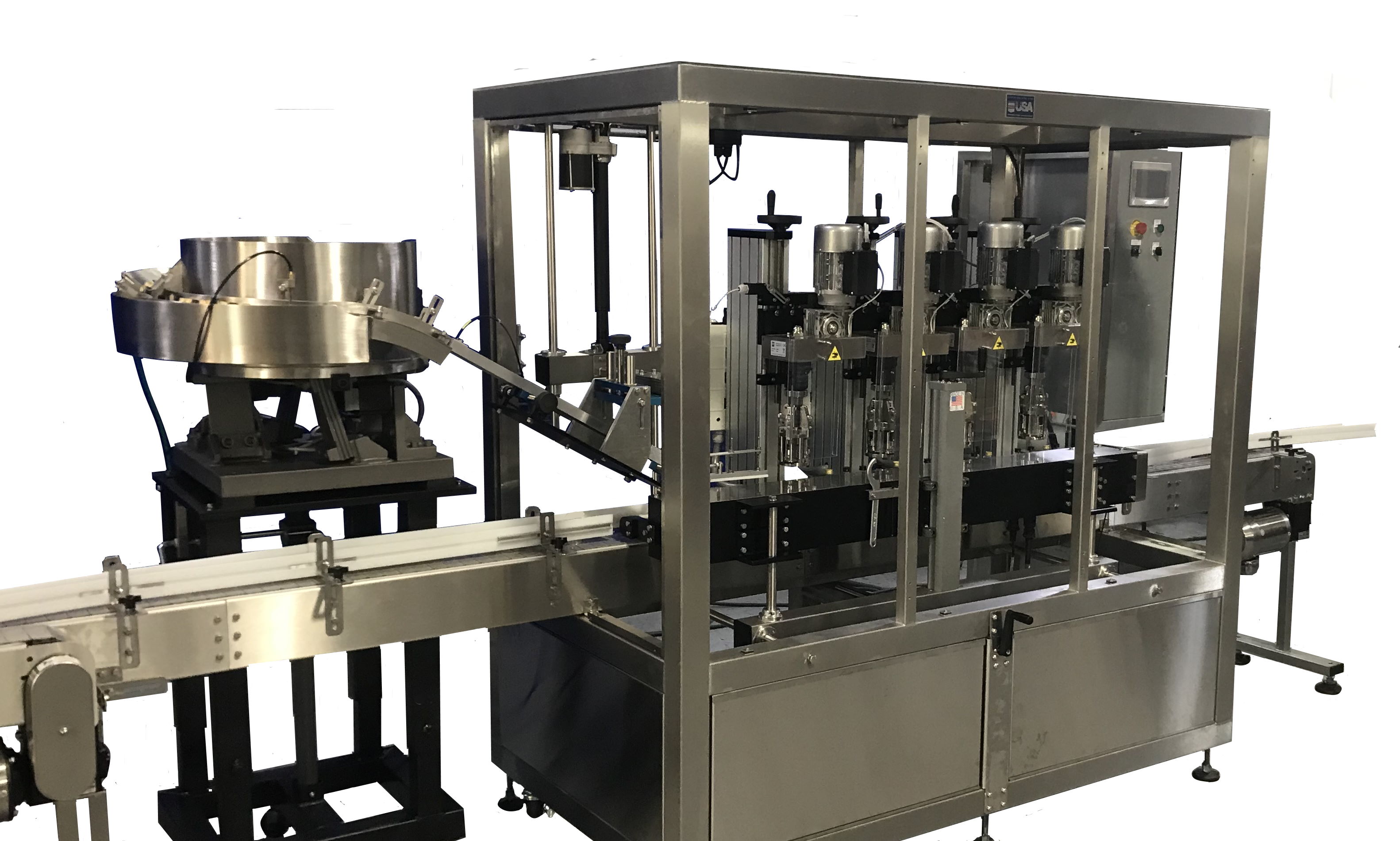 Automatic ROPP capping machine with multiple heads